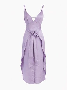 NWT AMYLYNN Backless Satin Dress Lilac Sz S